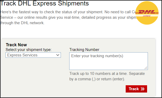 dhl track my package